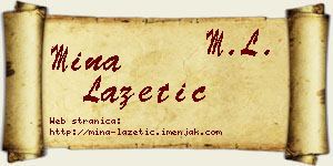 Mina Lazetić vizit kartica